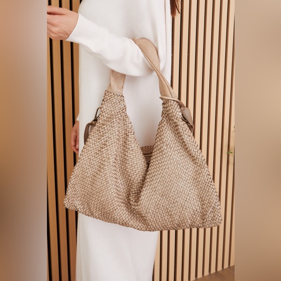 (L003-BGE) INTRECCIATO (BRAIDED) SHOULDER BAG - Picture 2 of 5